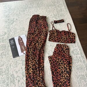 Leopard Print Four-Piece Set Costume